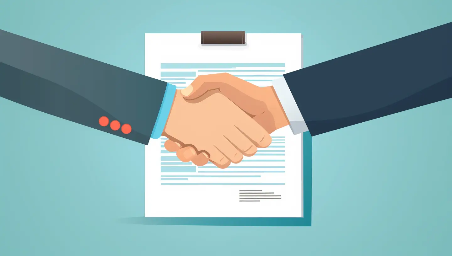 two businessman shaking hands