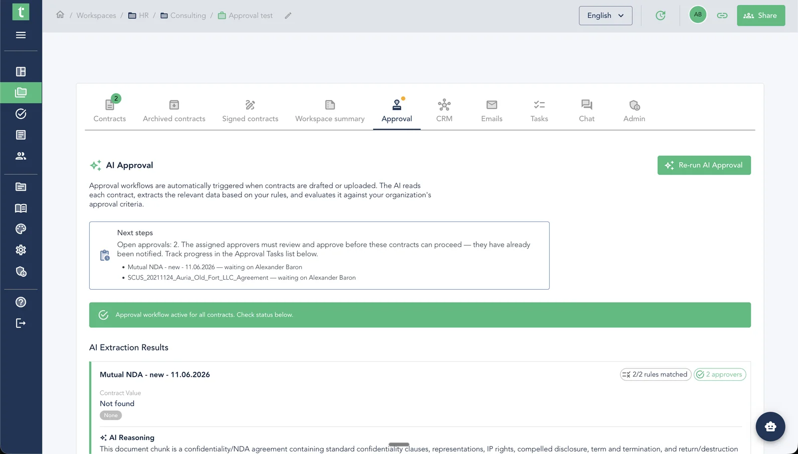 KI-gestützter Genehmigungs-Workflow im Dealroom